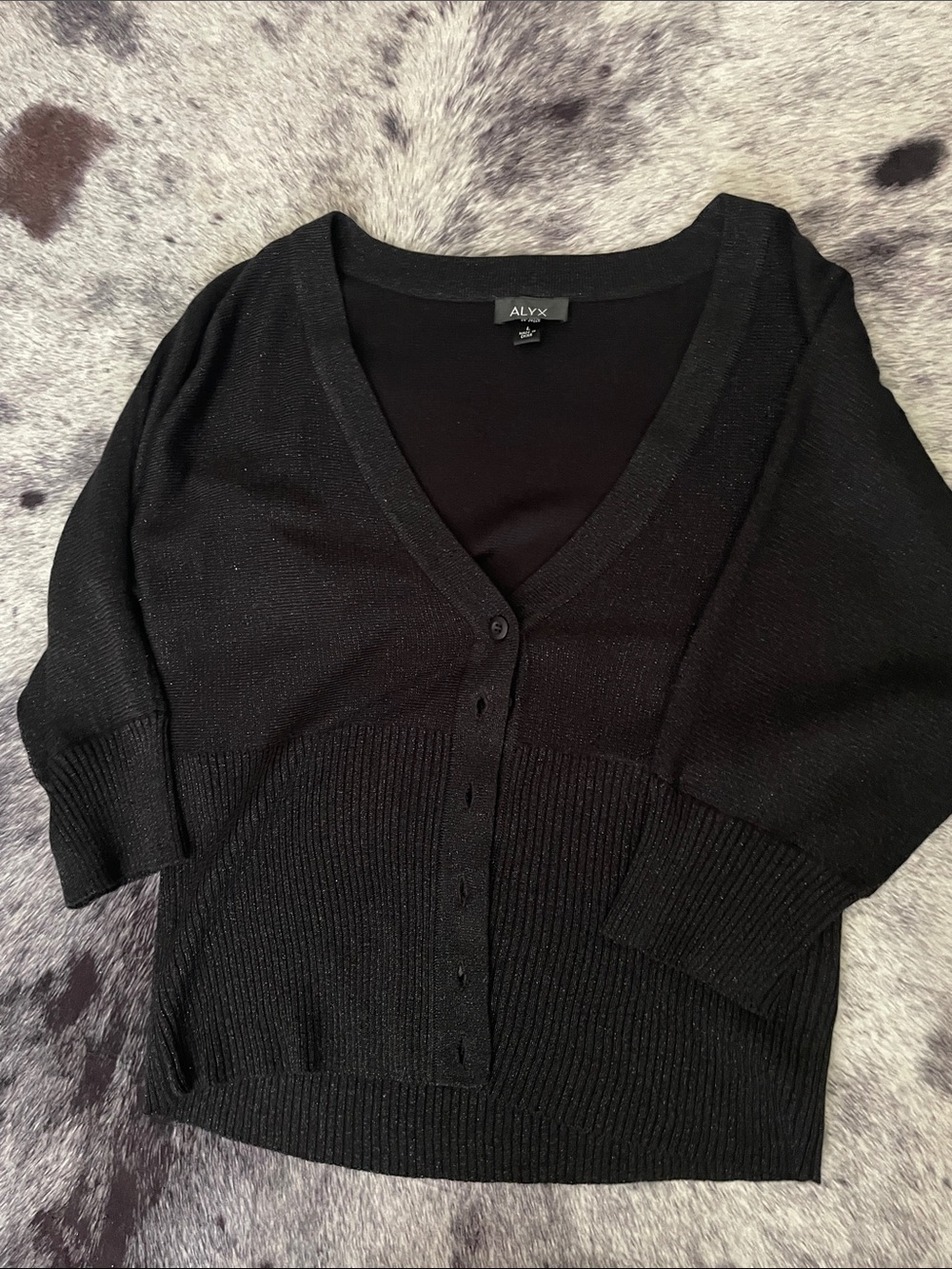 ALYX Black V-Neck Lightweight Button-Up Cardigan
